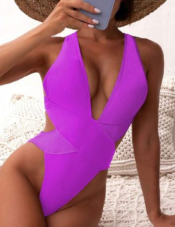Costum de baie SHEIN, magenta