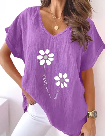 Tricou SHEIN CURVE, mov