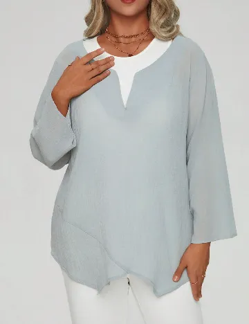 Bluza SHEIN CURVE, albastru