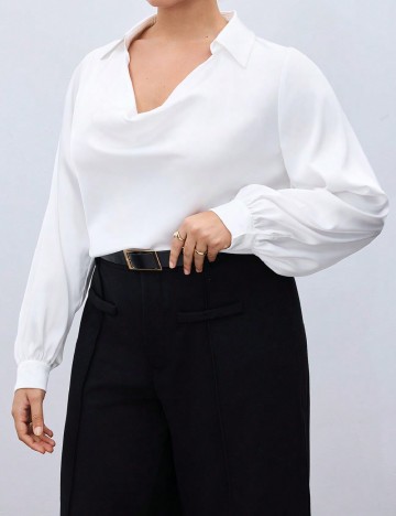 Bluza SHEIN CURVE, alb