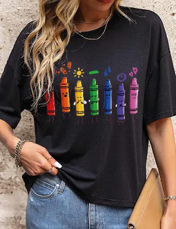 Tricou SHEIN CURVE, negru