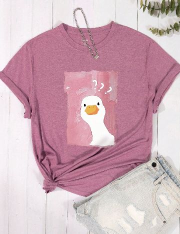 Tricou SHEIN CURVE, roz
