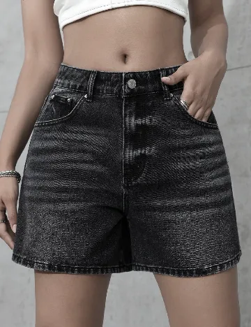 Pantaloni scurti SHEIN, gri inchis