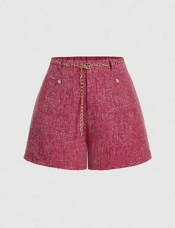 Pantaloni scurti SHEIN CURVE, roz