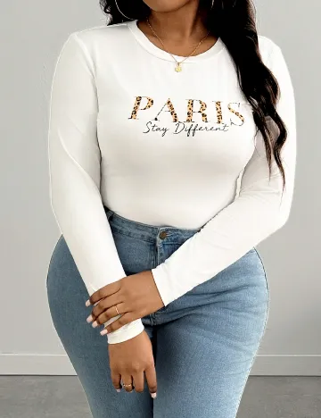 Bluza SHEIN CURVE, alb