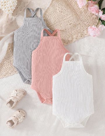 Set body 3 bucati Shein Kids, alb
