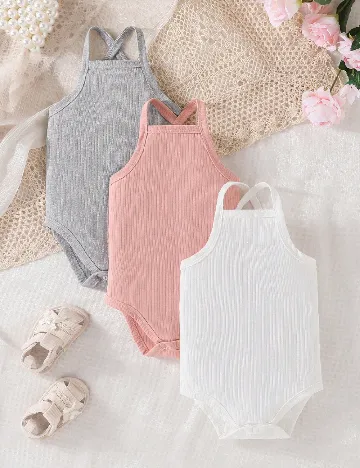 Set body 3 bucati Shein Kids, alb