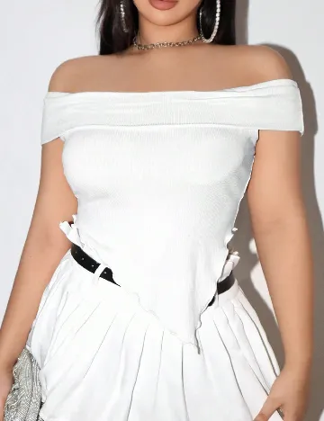 Top SHEIN CURVE, alb