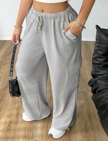 Pantaloni SHEIN CURVE, gri