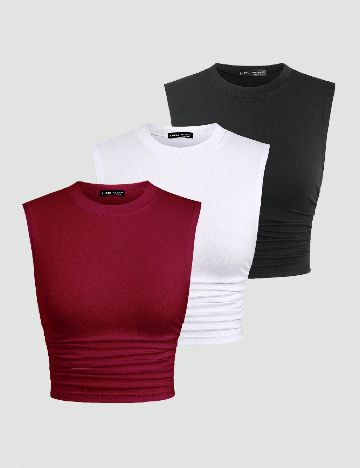 Set topuri 3 bucati SHEIN, mix culori