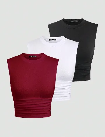 Set topuri 3 bucati SHEIN, mix culori