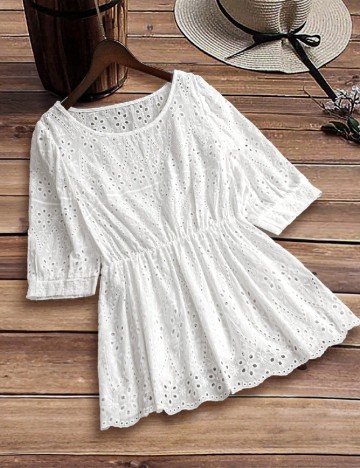 Bluza SHEIN CURVE, alb