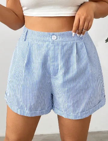 Pantaloni scurti SHEIN CURVE, albastru
