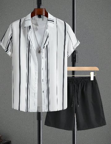 Compleu SHEIN, alb/negru