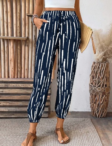 Pantaloni SHEIN, bleumarin
