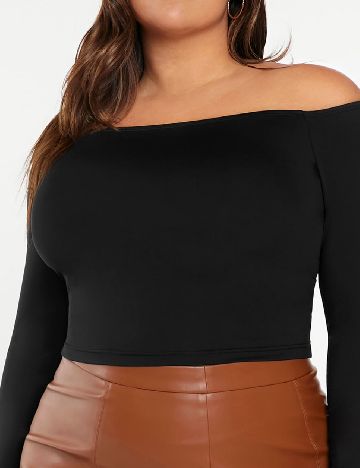 Top SHEIN CURVE, negru