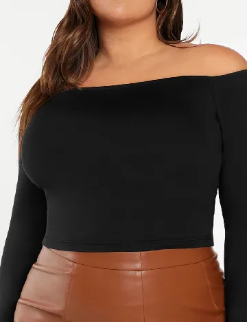 Top SHEIN CURVE, negru