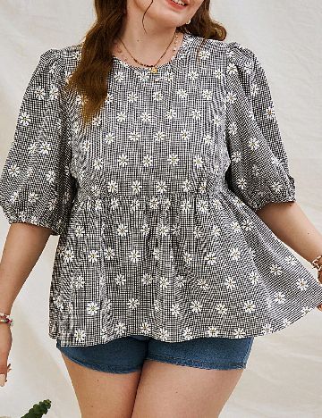 Bluza SHEIN CURVE, negru