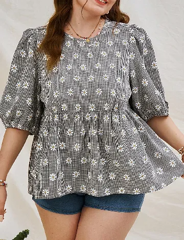 Bluza SHEIN CURVE, negru