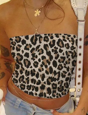Top SHEIN, animal print