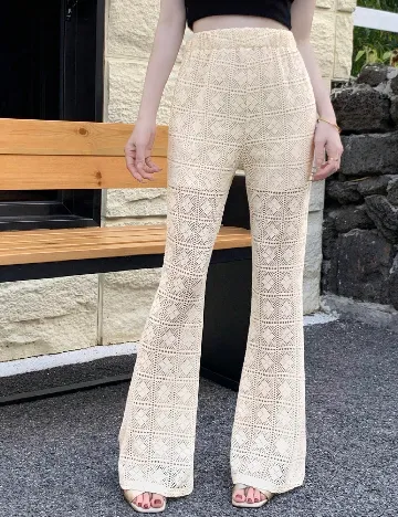 Pantaloni Dazy, ecru