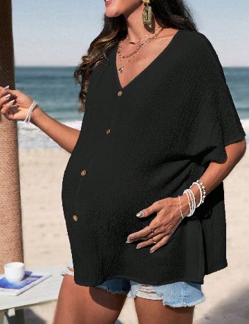 Bluza SHEIN Maternity, negru