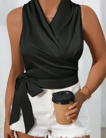 Top SHEIN CURVE, negru