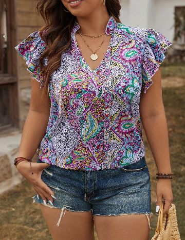 Bluza Emery Rose Curve, mix culori