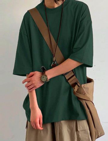 Tricou Oversize SHEIN, verde