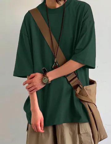 Tricou Oversize SHEIN, verde