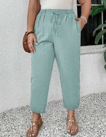 Pantaloni SHEIN CURVE, verde