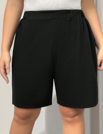 Pantaloni scurti SHEIN CURVE, negru