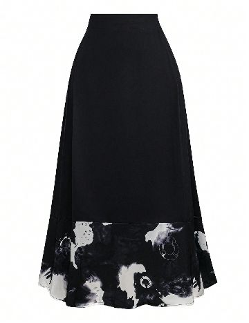 Fusta SHEIN CURVE, negru