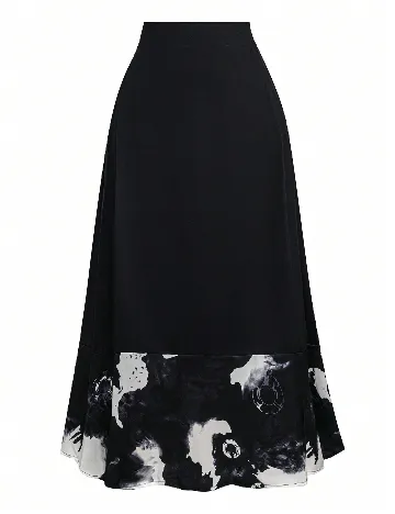 Fusta SHEIN CURVE, negru