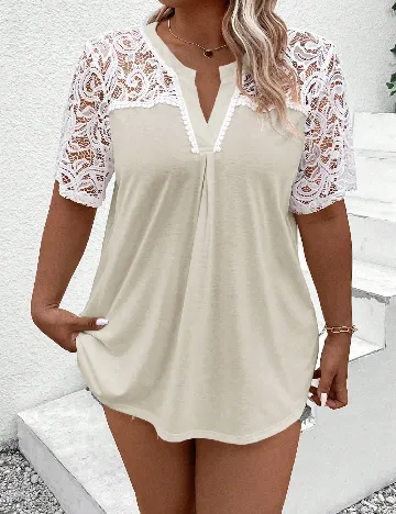 Tricou SHEIN CURVE, bej