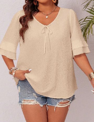 Bluza SHEIN CURVE, crem