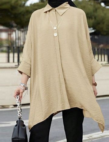 Camasa Oversize SHEIN, bej