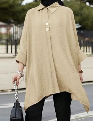 Camasa Oversize SHEIN, bej