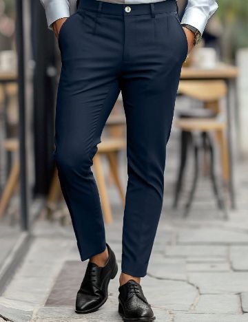 Pantaloni SHEIN, bleumarin
