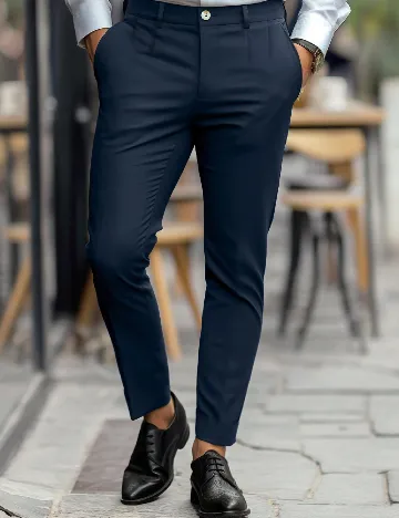 Pantaloni SHEIN, bleumarin