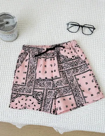 Pantaloni scurti Shein Kids, roz