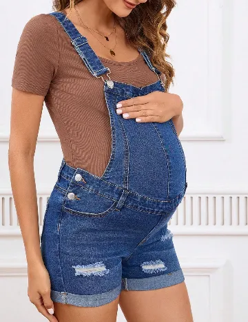 Salopeta SHEIN Maternity, albastru