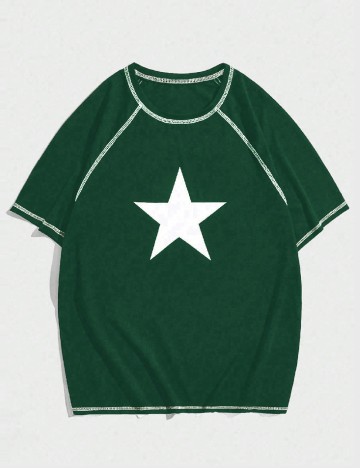 Tricou Romwe, verde