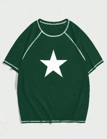 Tricou Romwe, verde
