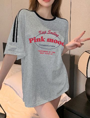 Tricou Oversize Dazy, gri