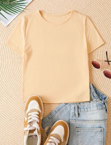 Tricou SHEIN, crem