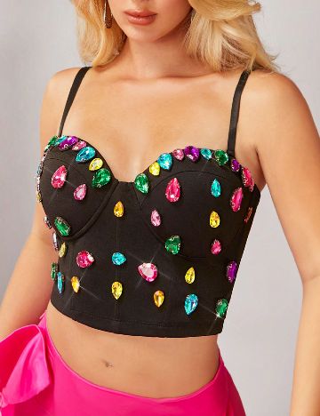 Top SHEIN, negru