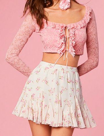 Fusta SHEIN, floral print