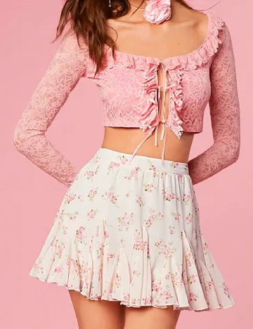Fusta SHEIN, floral print