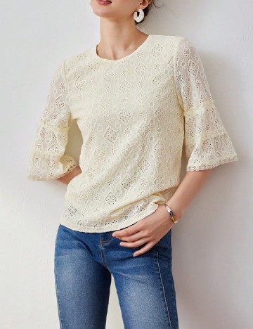 Bluza MOTF, galben deschis